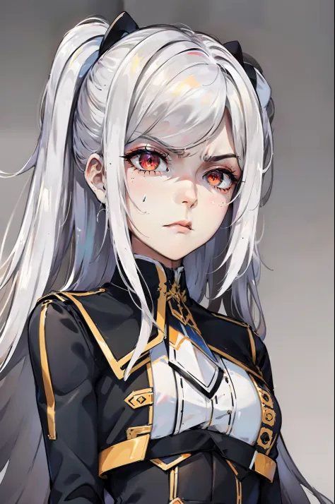 ((looking disgusted)),white hair