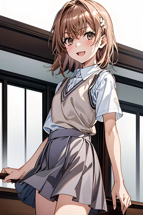 Misaka_mikoto, 1 persons, 独奏,
(illustratio:1.1)、(Top image quality)、(​masterpiece:1.1)、(beautiful and clear background:1.25)、(th...