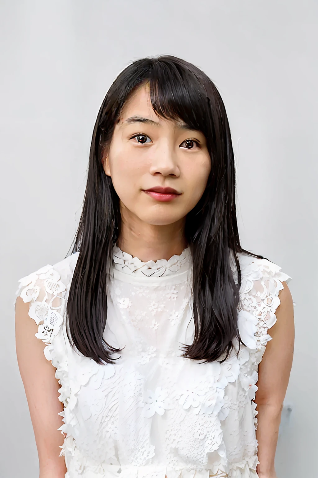 a close up of a woman with long hair wearing a white dress, 奈良美智, Kimi Takemura, Shiori Teshirogi, Aoi Ogata, narumi kakinouchi, Ai Yazawa, Yasumoto Oka, tsugumi ohba, chiho, Chiho Aoshima