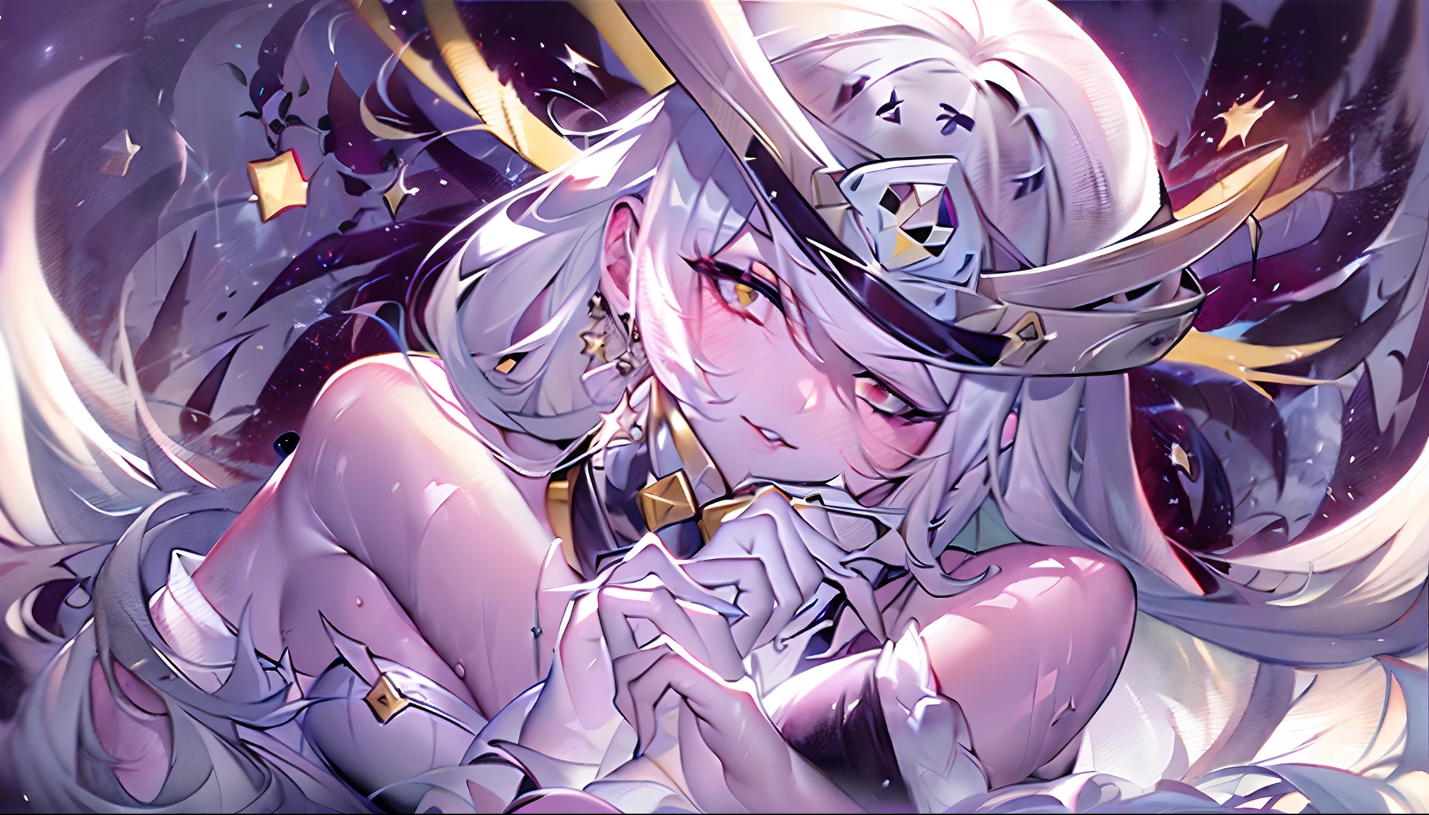 (Albedo from overlord:1.5),(sexy maid:1.2),(magical forest:1.2),(cutesexyrobutts:1.2),(RossDraw 2.5:1.1),(KDA:1.1),(WLOP:1.1),(Sakimichan:1.1),(watercolor:1.2)