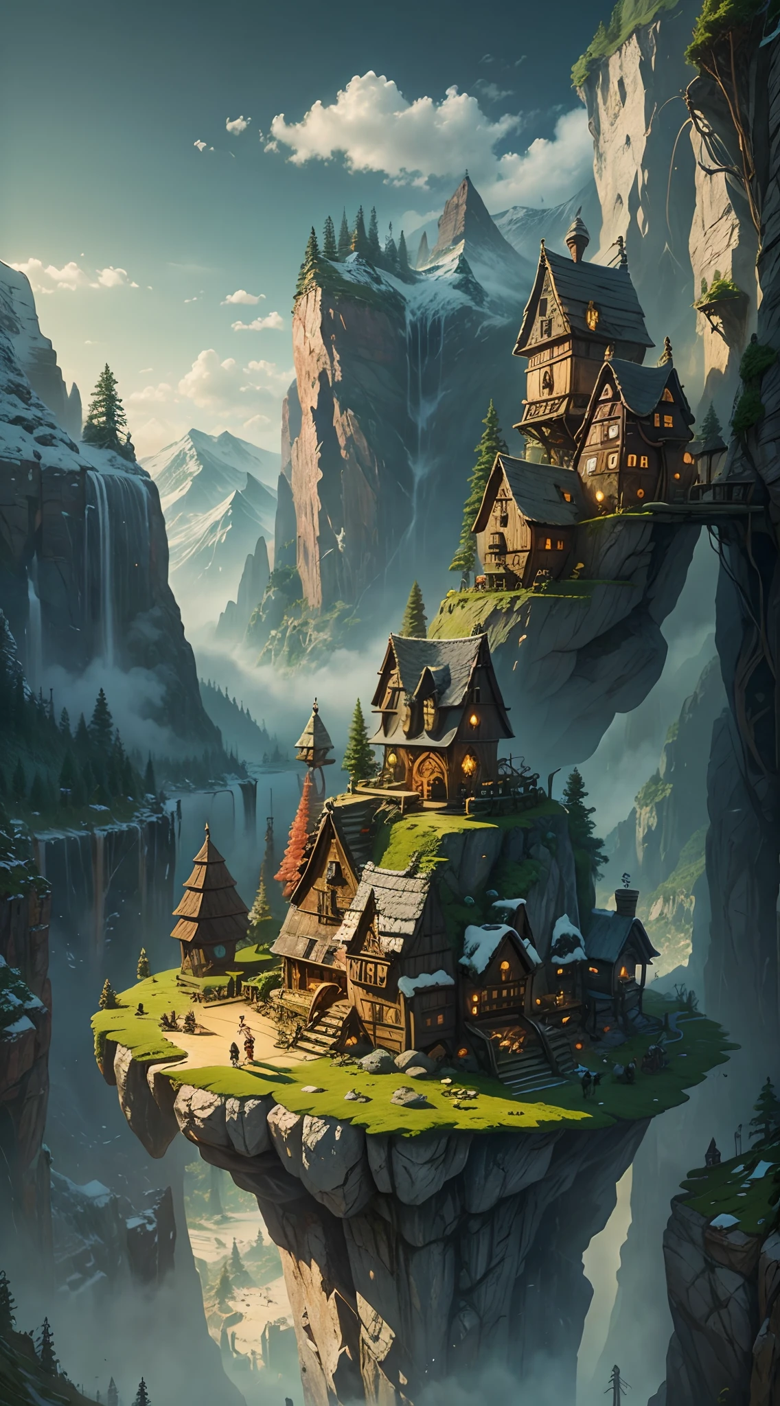 Dwarf village in the valley