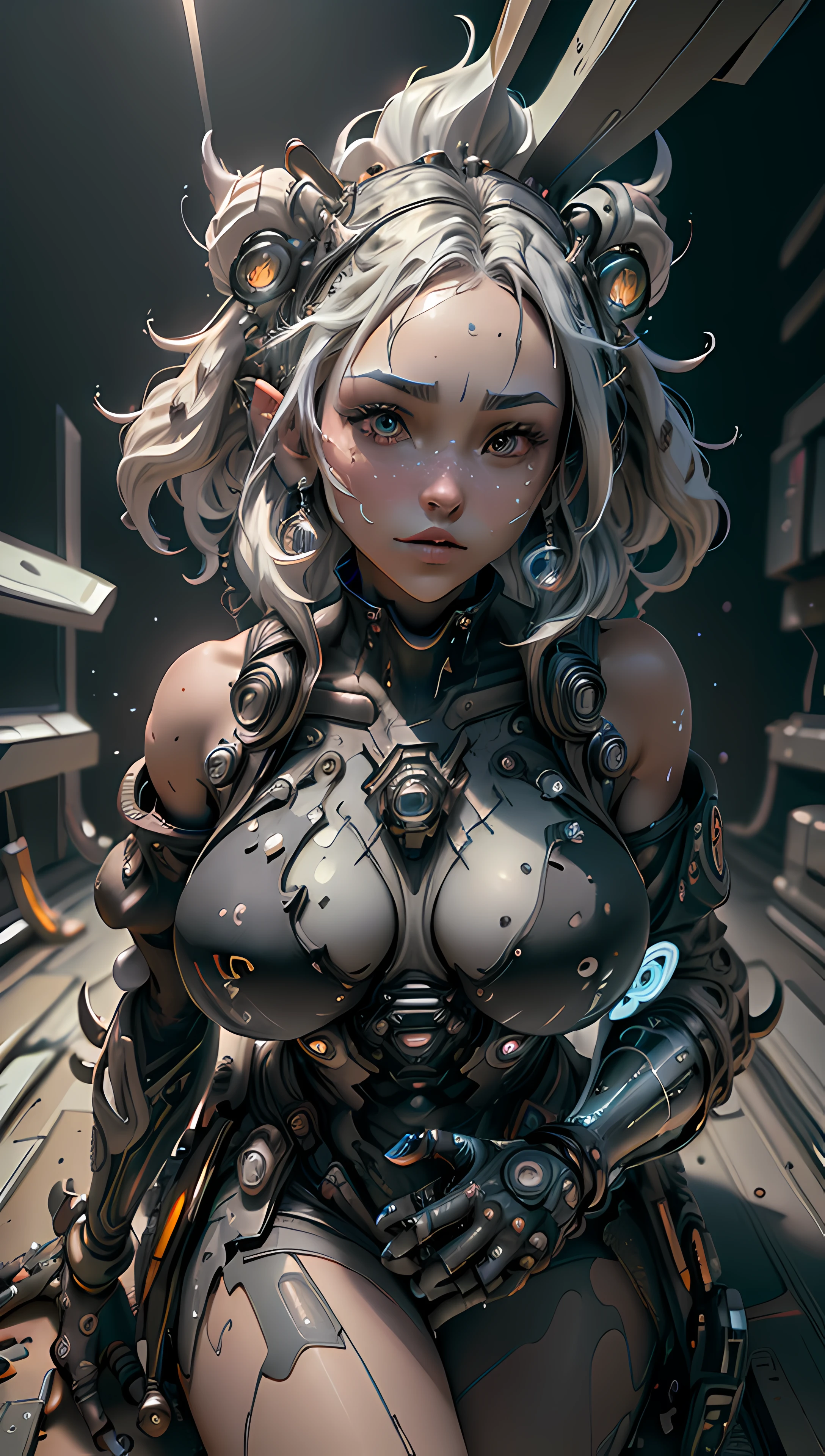 ((Best quality)), ((masterpiece)), (detailed:1.4), 3D, an image of a beautiful cyberpunk female with thick voluminous hair,light particles, pure energy chaos antitech,HDR (High Dynamic Range),Ray Tracing,NVIDIA RTX,Super-Resolution,Unreal 5,Subsurface scattering,PBR Texturing,Post-processing,Anisotropic Filtering,Depth-of-field,Maximum clarity and sharpness,Multi-layered textures,Albedo and Specular maps,Surface shading,Accurate simulation of light-material interaction,Perfect proportions,Octane Render,Two-tone lighting,Wide aperture,Low ISO,White balance,Rule of thirds,8K RAW