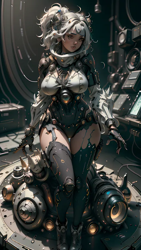 ((Best quality)), ((masterpiece)), (detailed:1.4), 3D, an image of a beautiful cyberpunk female with thick voluminous hair,light...