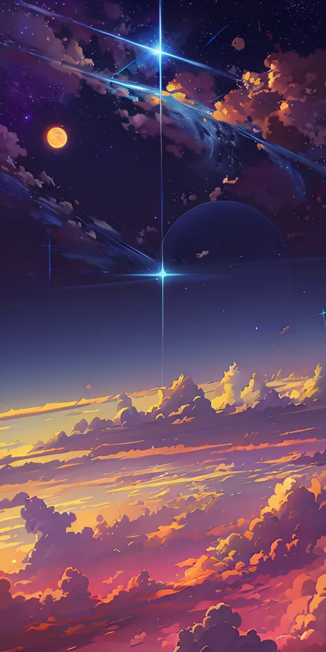 anime anime wallpaper，You can see the sky and stars，Cosmos Sky， Anime art wallpaper 4 K， anime art wallpaper 4k， Anime art wallp...