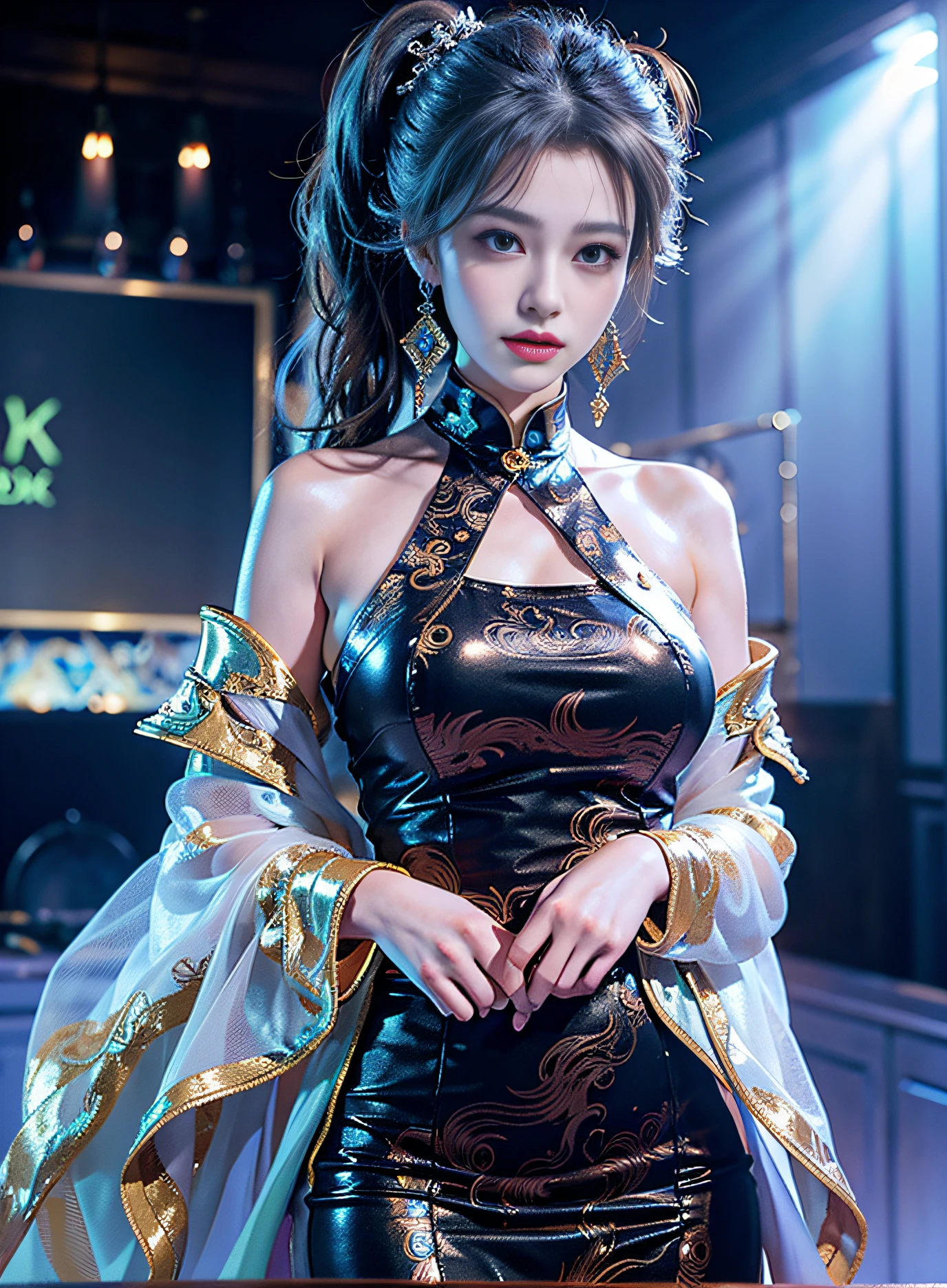 Epic fantasy art style，HD 8K quality，Ultra-fine details，perfect facial features，Glowing skin，Realistic style。Works of masters，Best Picture Quality，Higher image quality，high brightness，8K level，Delicate and colorful，Perfect face，Radiant skin，Realistic real people