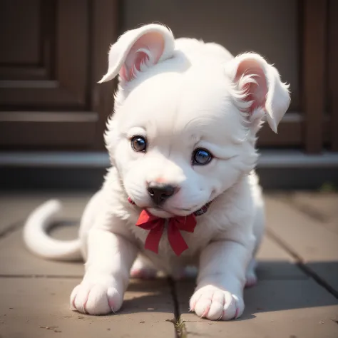 Spawn a cute white puppy