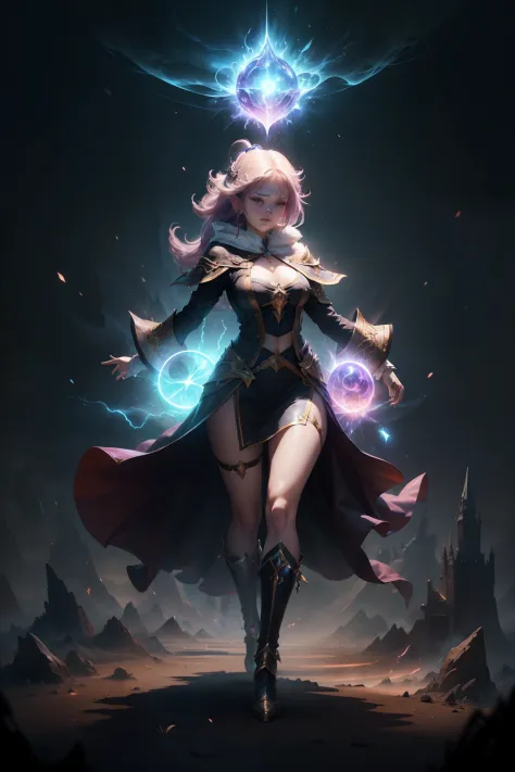 masterpiece, best quality, absurdres, volumetric lighting, 1girl, mage outfit , full body, unleashing aura, excessive energy, naturemagic ,magical energy , mana, fantasy,