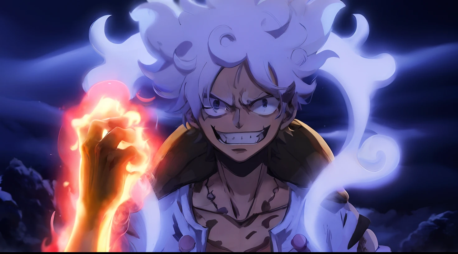 a man with white hair and a white beard holding a bright light, a silver haired mad, from one piece, otaku gangasta, Captura de tela de Black Clover, Engrenagem Luffy 5, offcial art, gyro zeppeli, closeup!!!!!!, news, Luffy, key anime art, Macaco D Luffy, Ohararyu, best anime character design, in the anime film