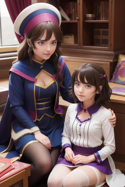 Megumin archimage and her daughter 13 years old Esmeralda archmage's apprentice