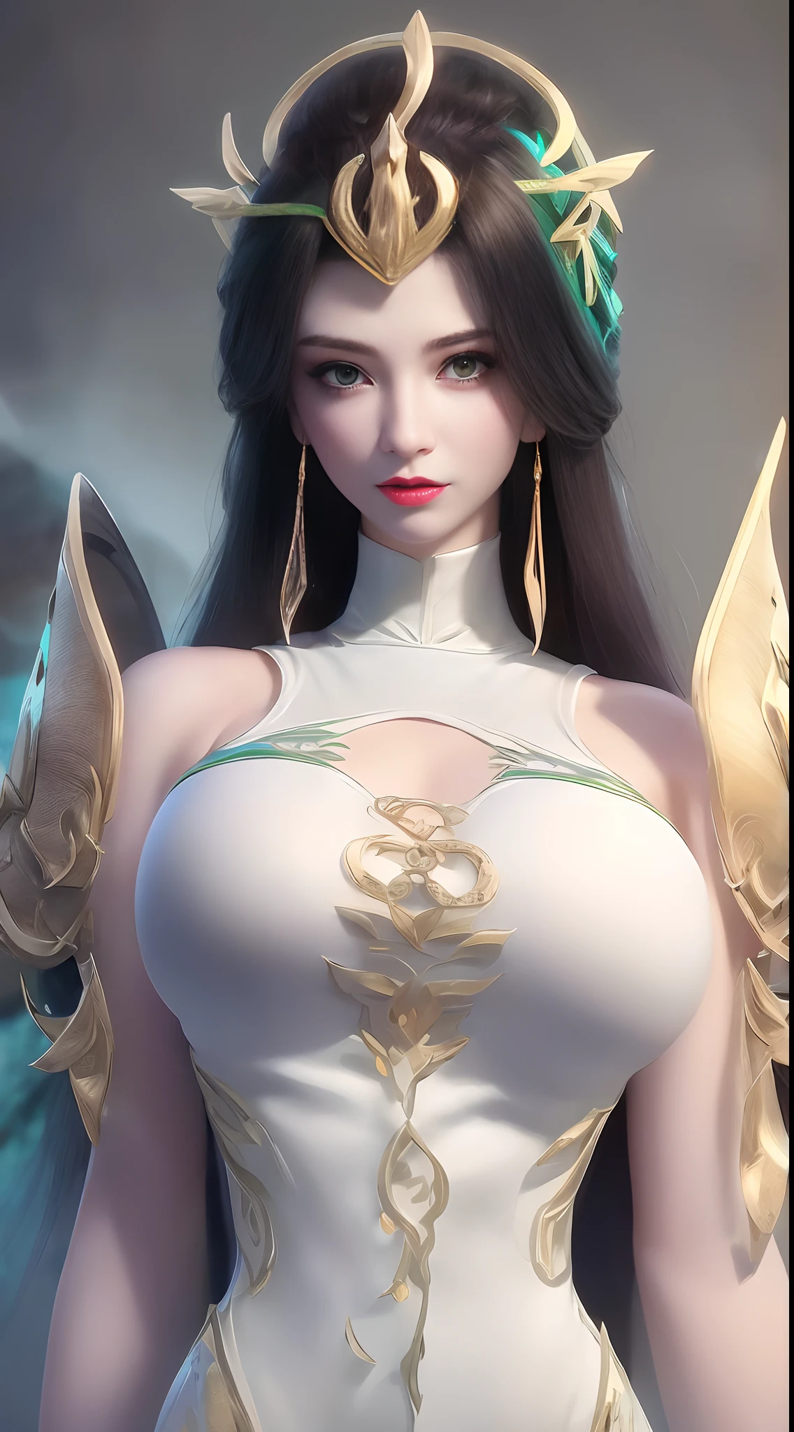 매우 사실적인 8k cg, 완벽한, 깨끗한, 걸작, 전문적인 삽화, 유명한 예술 작품, 영화 조명, 영화 같은 꽃, 완벽한 얼굴, 아름다운 얼굴, 공상, 꿈같은, 언리얼 엔진 5, 공상 과학 소설,   레이스, 레이스 trim, 레이스-trimmed legwear, 사치, 보석류, 다이아몬드, 금, 진주, 보석, 사파이어, 루비, 에메랄드, 복잡한 디테일, 섬세한 패턴, 매력적인, 매혹적인, 매혹적인, 에로틱, 매혹적인, 머리 장식, neck레이스, 귀걸이, 팔찌, 팔찌,후광,가을.
((,여자 1명, 던지다,최고의 품질,))  ,((((,여자 1명,  홀로, 거대한 가짜 가슴:1.5, 갑옷 드레스, 반신,  뷰어를보고, 서 있는))))