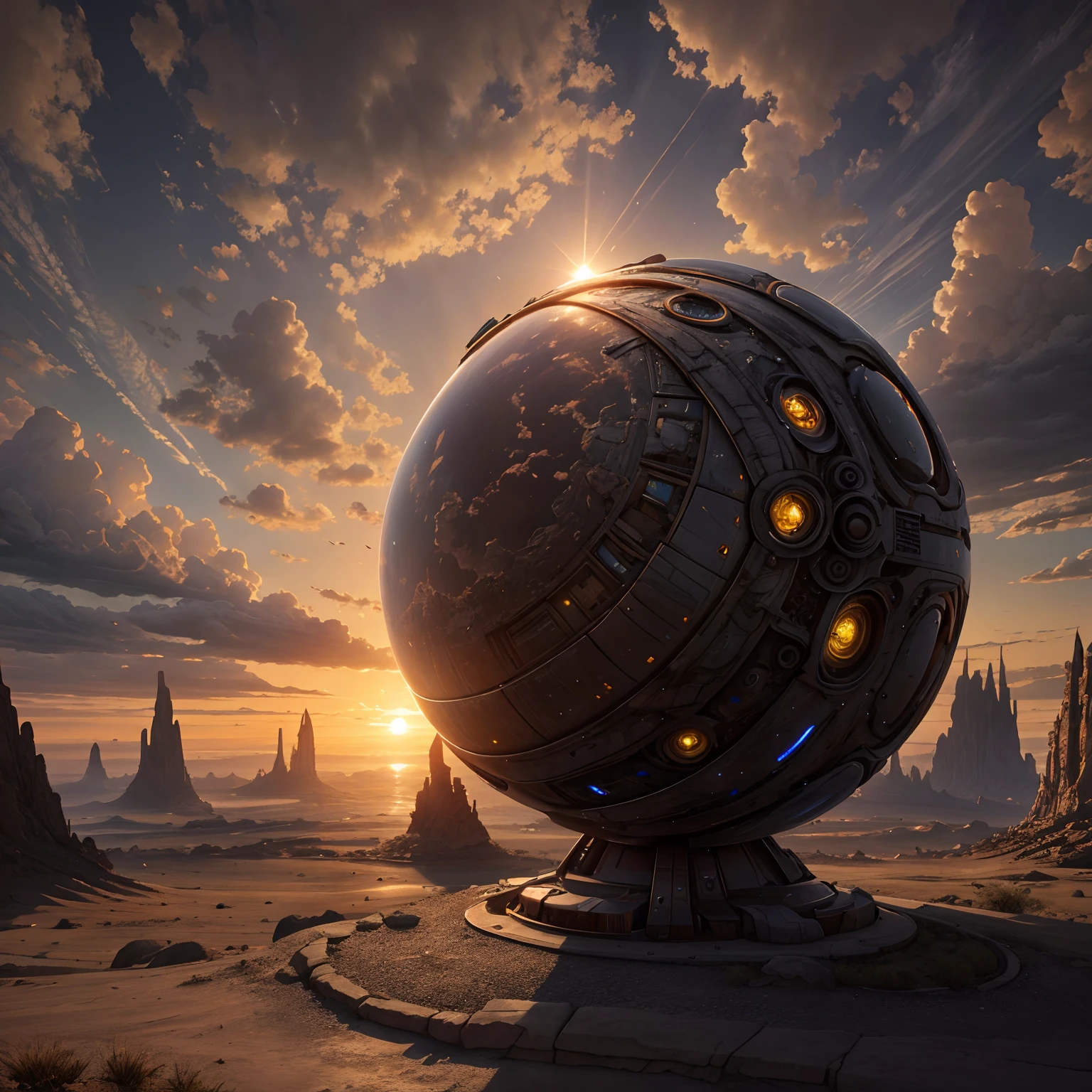 Alien landscape, imagination, (realisticlying), Clear sky, synthetic