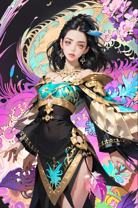 (absurdres, highres, ultra detailed), 1girl, solo, black hair, extremely detailed eyes, (official art, beautiful and aesthetic:1...