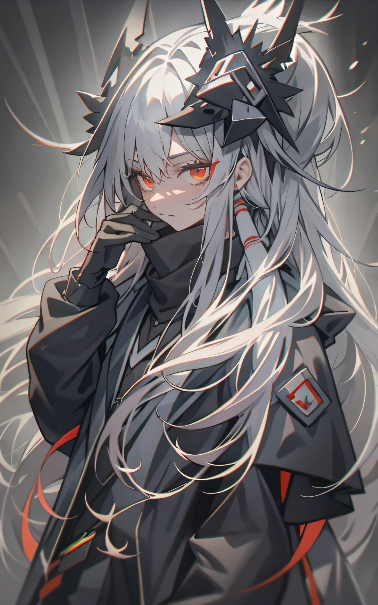 Anime - a style photo of a woman with long white hair and a black hat, Guviz, Guviz-style artwork, From Arknights, guweiz masterpiece, white-haired god, Phlegm sputum, phlegm!!, Guweiz in Pixiv ArtStation, Guweiz on ArtStation Pixiv, from girls frontline, style of wlop