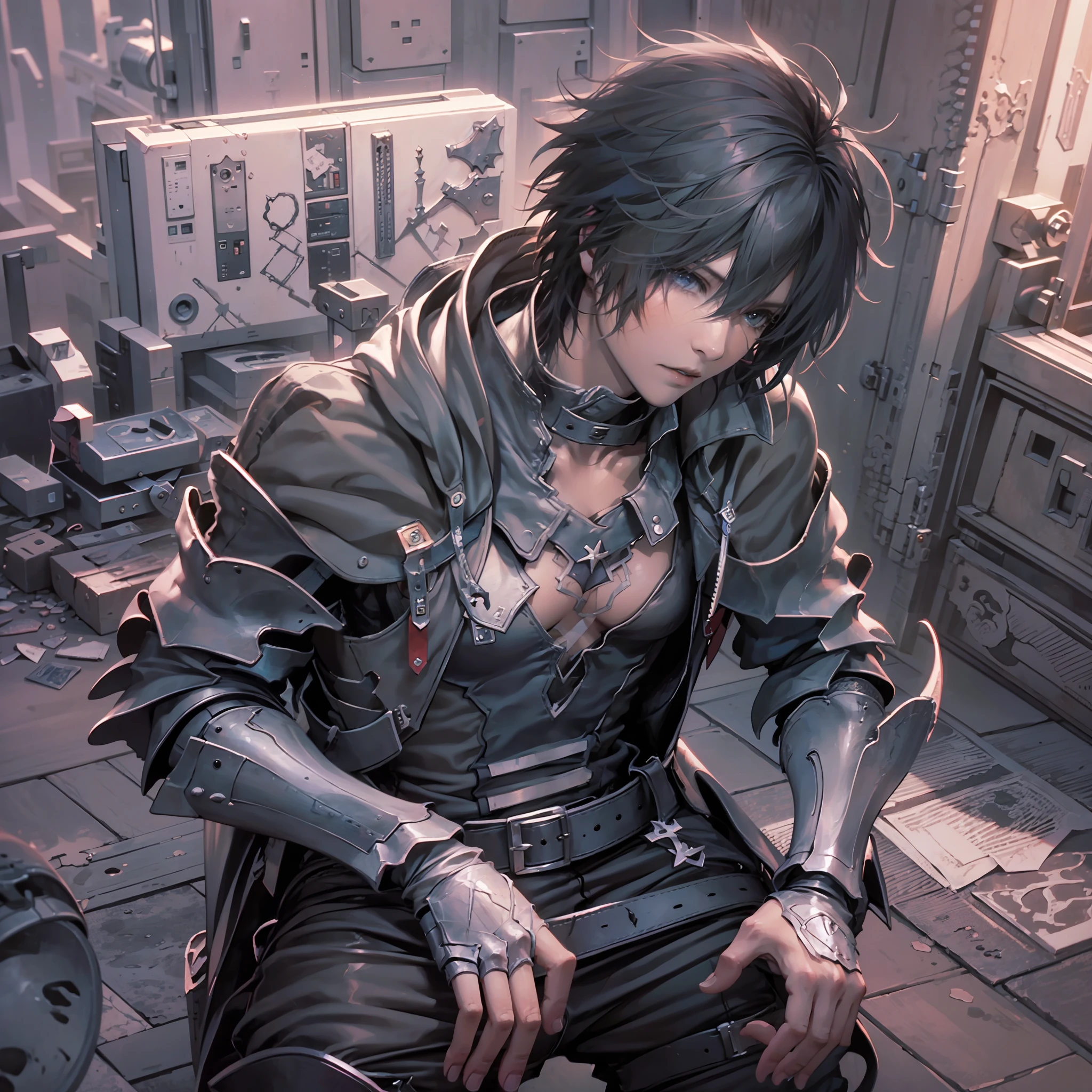 Final Fantasy, clive rosfield,, abs, badass pose, Anime boy on a bed with his hands on his head, Beautiful anime pose, anime handsome man, anime male character, Badass Anime 8K, Detailed anime character art, HDR Anime MacManus Anime Concept, anime boy, Ikuto Yamashita, CG anime soft art, manga wallpaper 4k, inspired by Yamagata Hiro, anime wallaper