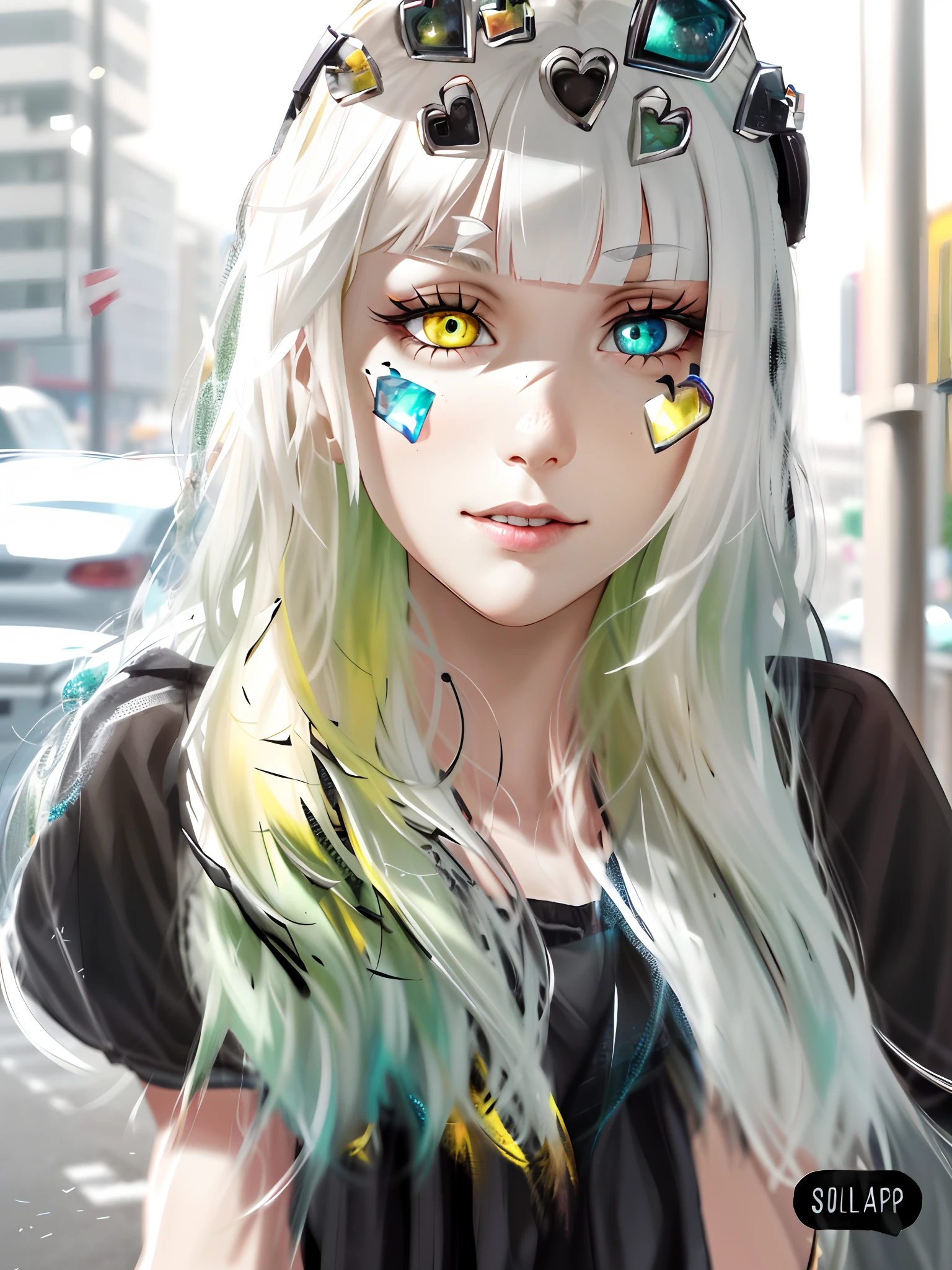 Absurd, Best quality, 1girll, Solo, viewer look, Eye focus, LucoaDM, CasualCL, Shorts, vests, Hips, Heterochromia, Eye focus, picnic
Advertising Communications
Green eyes
Adkol
(Black eyes: 1.5), Pupil of the slit, light pupils, Yellow pupils