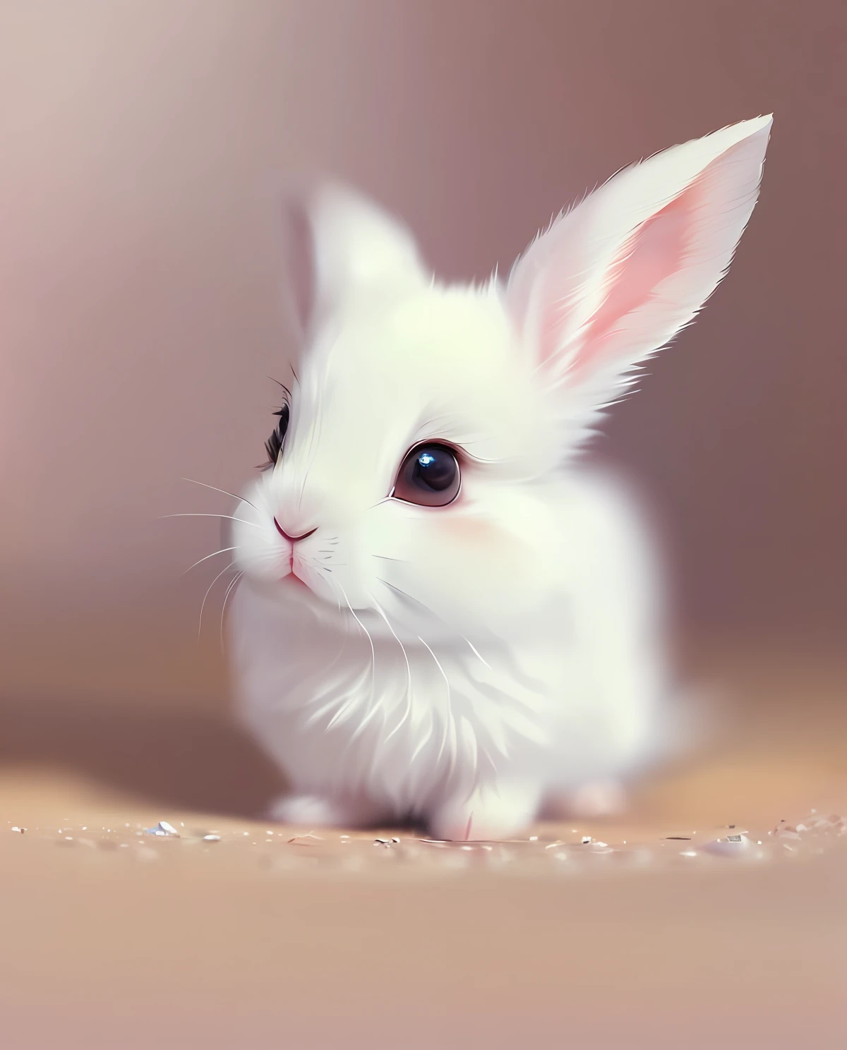 Beautiful little bunny with dreamy eyes, volumetric light, hyper realistic, intricate detail, illustration, painting, watercolor, kawaii chibi, eating easter egg, Aww!, Shallow depth of field, pastel color palette, Soft Lighting, Minimalistic, Modern, Digital painting, art by lois van baarle and ross tran and artgerm, Trending on Artstation HQ, highly detailed