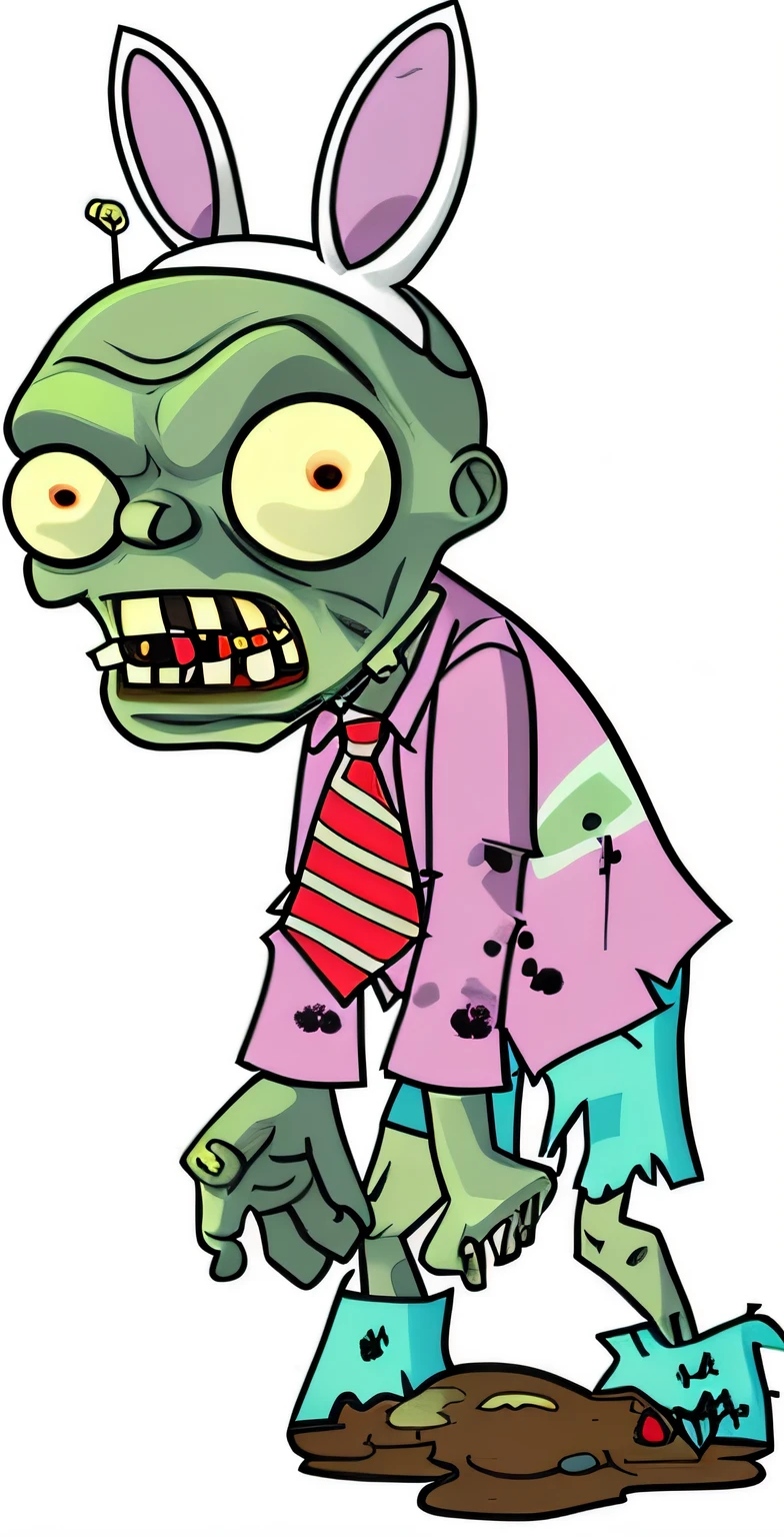 Zombie de dibujos animados con traje y corbata con corbata - SeaArt AI