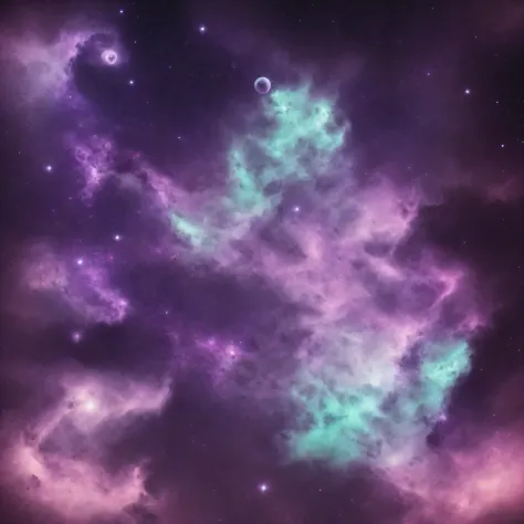 Space haze, with galaxies and stunning photographic background in shades of purple and green Heineken --auto --s2