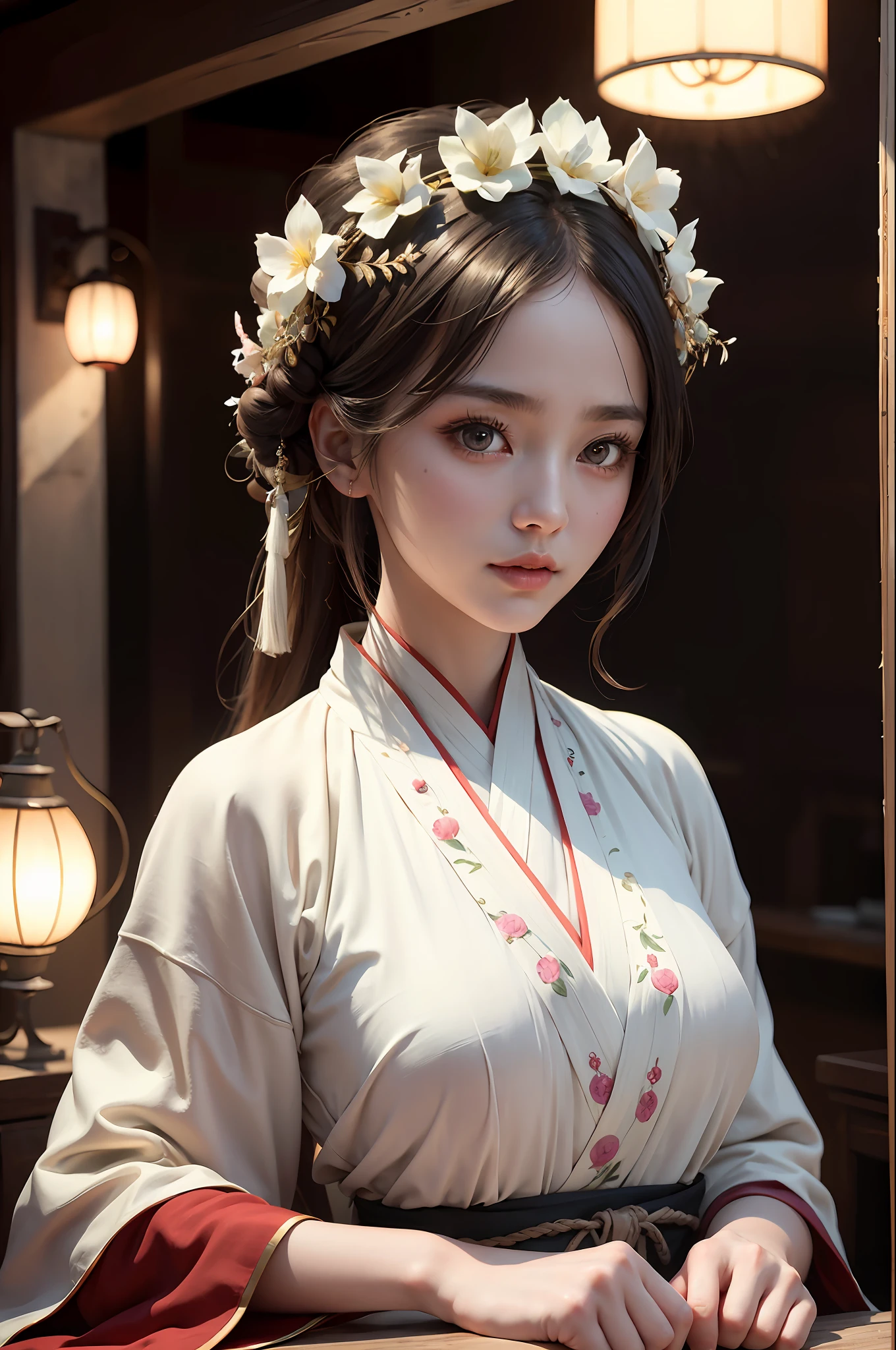 best quality ,masterpiece, illustration, an extremely delicate and beautiful, extremely detailed ,CG ,unity ,8k wallpaper, Amazing, finely detail, masterpiece,best quality,official art,extremely detailed CG unity 8k wallpaper,absurdres, incredibly absurdres, huge filesize , ultra-detailed, highres, extremely detailed,beautiful detailed girl, extremely detailed eyes and face, beautiful detailed eyes,light on face,(Hanfu:1.1),1girl