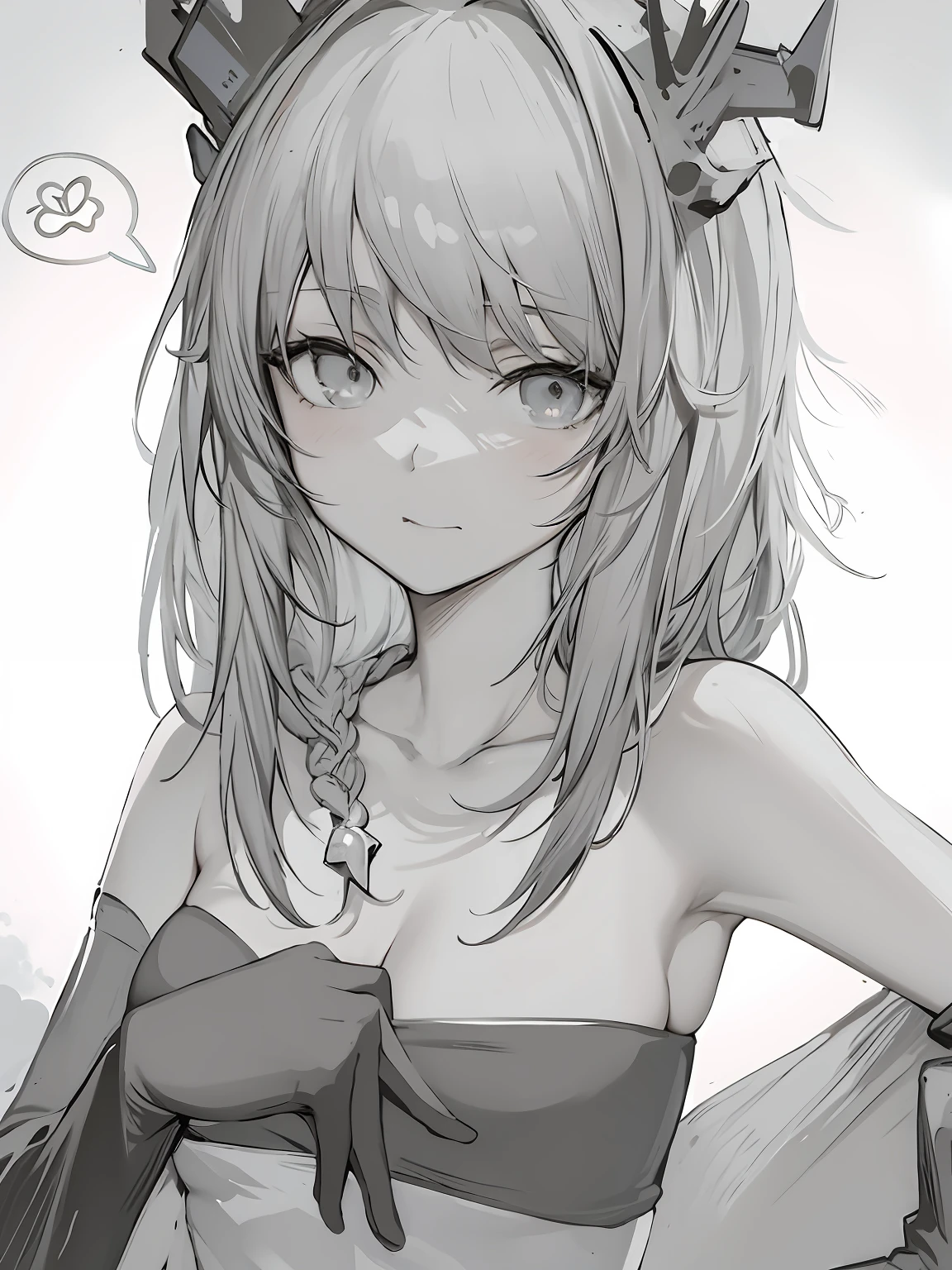 A painting of a girl with horns and a dress, anime catgirl, cute anime catgirl, anime girl with cat ears, beautiful anime catgirl, anime shading), cat woman, anime shading, Girl with cat ears, in an anime style, [[[[grinning evily]]]], Holo is a wolf girl, semirealistic anime style