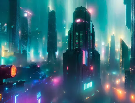 futuristic city  (cinematic look:1.4), soothing tones, insane details, intricate details, hyperdetailed, low contrast, soft cinematic light, dim colors, exposure blend, hdr, faded, slate gray atmosphere