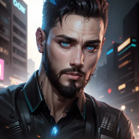 Change background cyberpunk handsome boy, realistic face, ultra realistic