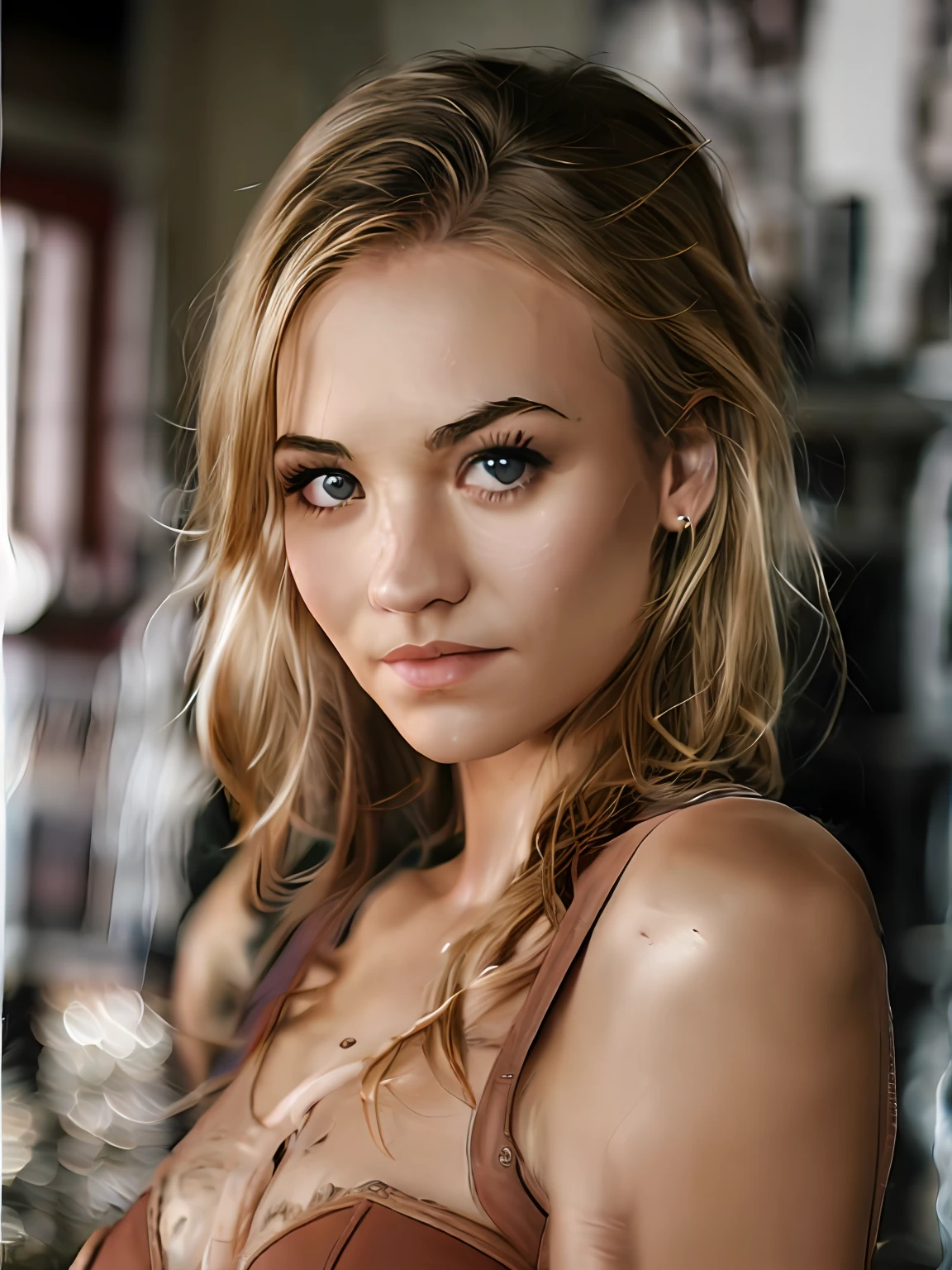 ((realism)), extremely high quality RAW photograph, detailed background, intricate, Exquisite details and textures, highly detailed, Photo of (Yvonne Strahovski), sultry, Looking behind the camera, ultra detailed photograph, warm lighting, artstation, 4k, sharp focus, high resolution, detailed skin, detailed eyes, 8k uhd, dslr, low harsh lighting, high quality, film grain, Fujifilm XT3,