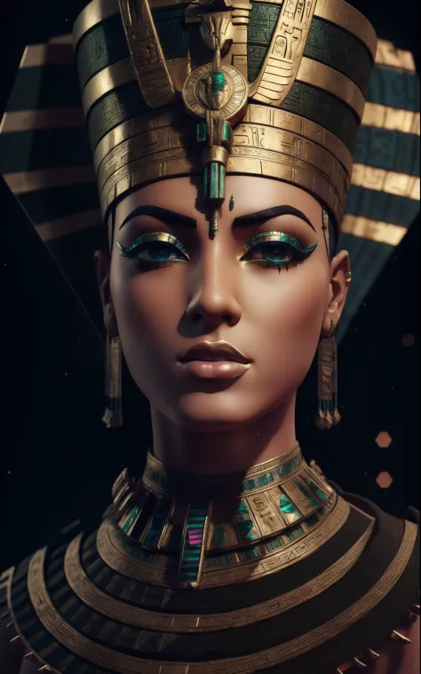 with the egyptian empire in the background several egyptian gods walking behind , intricate, Chav, Glowwave, full body shot, 3D ...