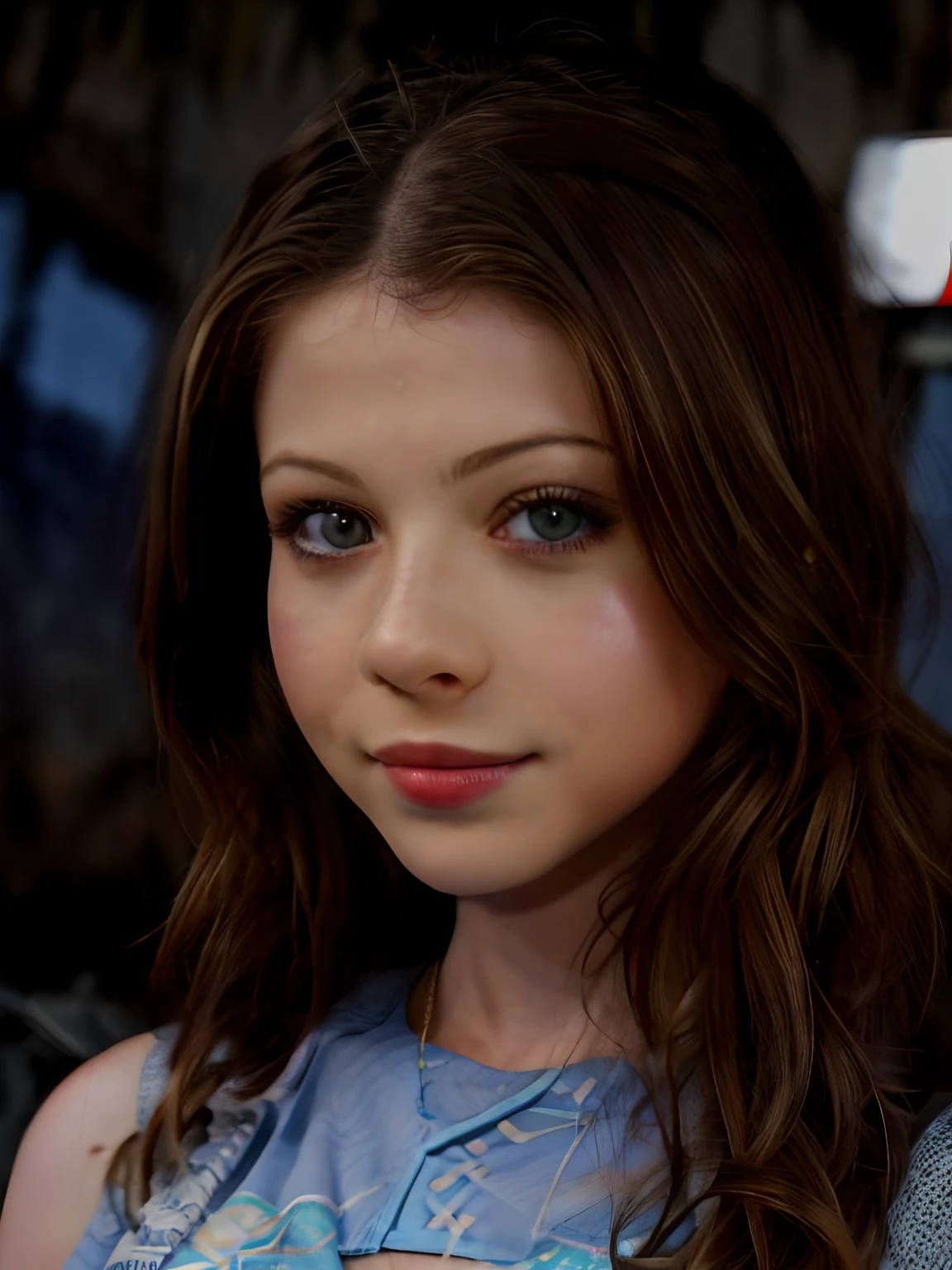 foto de Michelle Trachtenberg sentada em um painel na comic-con, (vestindo jeans e uma camisa apertada), (decote), fotografia RAW de altíssima qualidade, fundo detalhado, intrincado, detalhes e texturas requintados, altamente detalhado, fotografia ultra detalhada, iluminação quente, estação de arte, 4K, foco nítido, alta resolução, pele detalhada, olhos detalhados, 8k hd, dslr, alta qualidade, grão de filme, Fujifilm XT3, grande_seios