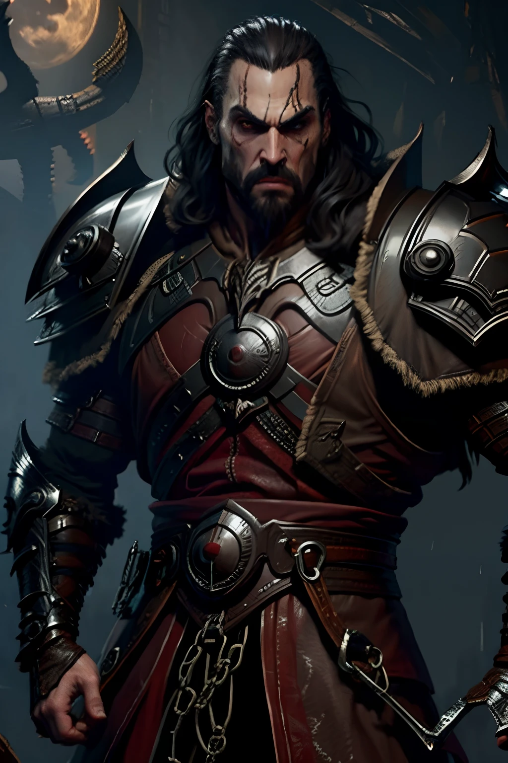 Castlevania seigneur des ombres barbe chauve beau guerrier cuir Armor Wear