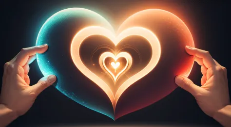 A heart radiating light, symbolizing the transformative power of forgiveness