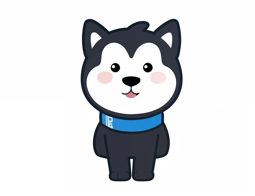 Cute Cartoon Husky Dog Anime Plays Runs and Smiles Stock Illustration -  Illustration of malamute, doggy: 270124302