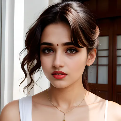 ((beautiful)+(attractive:0.9)+(sensual:0.8)) white indian actress ((nerd:0.8)+(lovely)+(clean skin)) with hazel eyes and red lip...