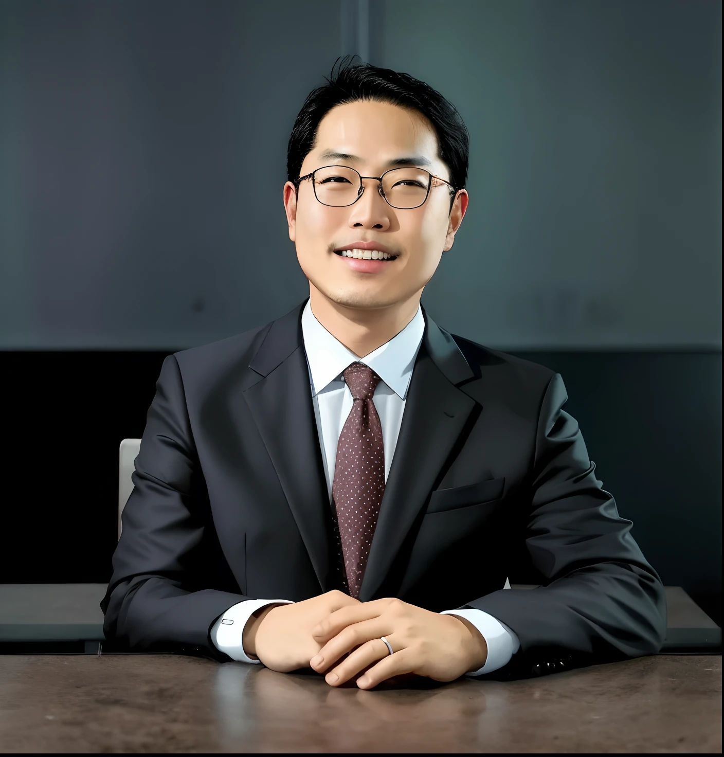 A man in a suit and tie is sitting at a desk, Lee Jung-seok, joongwon ...