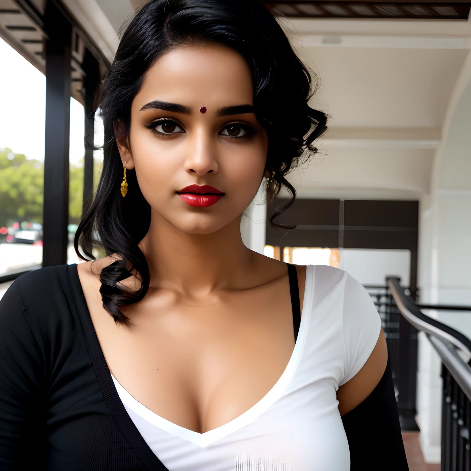 Sexy indian woman with big breast posing for a picture - SeaArt AI