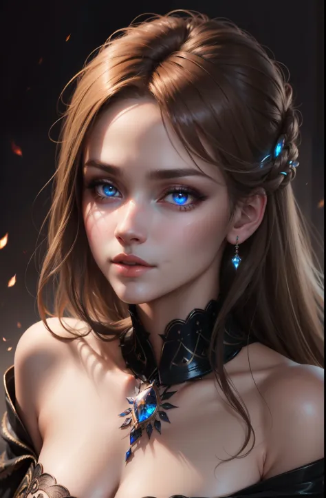 Face portrait of a very Beautiful princesse glowing eyes sexy face glowing eyes hyper realistic super detailed Dynamic shot