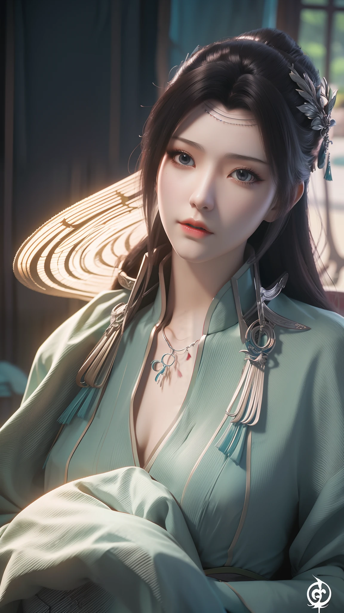 Agenouillez-vous sur la couverture, art conceptuel：héros, Tendance de la CGsociety, art fantastique, Oeuvre de style Guviz, Guviz, art cg anime lisse, Keqing de Genshin Impact, Ruan Jia et Artgerm, Xianxia sur tout le corps, Une robe magique translucide et fluide