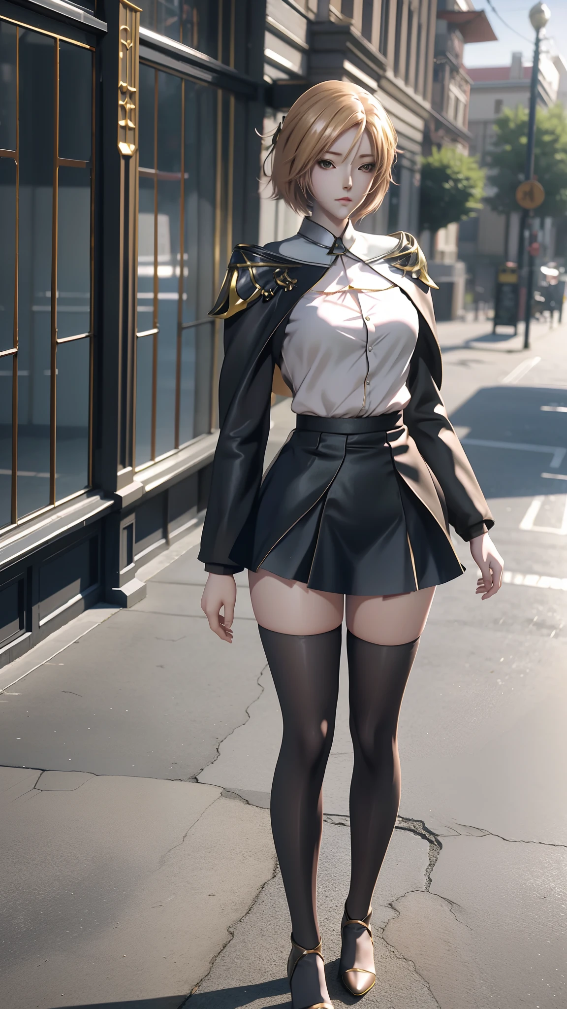 anime - style image of a woman in a short skirt and shirt, seductive anime girls, Smooth anime CG art, Surrealism female students, Surrealism female students, thighhighs and skirt, photorealistic anime girl rendering, beautiful and seductive anime woman, Realistic schoolgirl, Realistic anime 3 D style, 3 d anime realistic, Beautiful Anime High School Girls