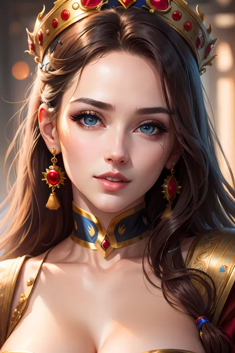 Very nice mast princess eyes sexy face hyper realistic super detailed face portrait