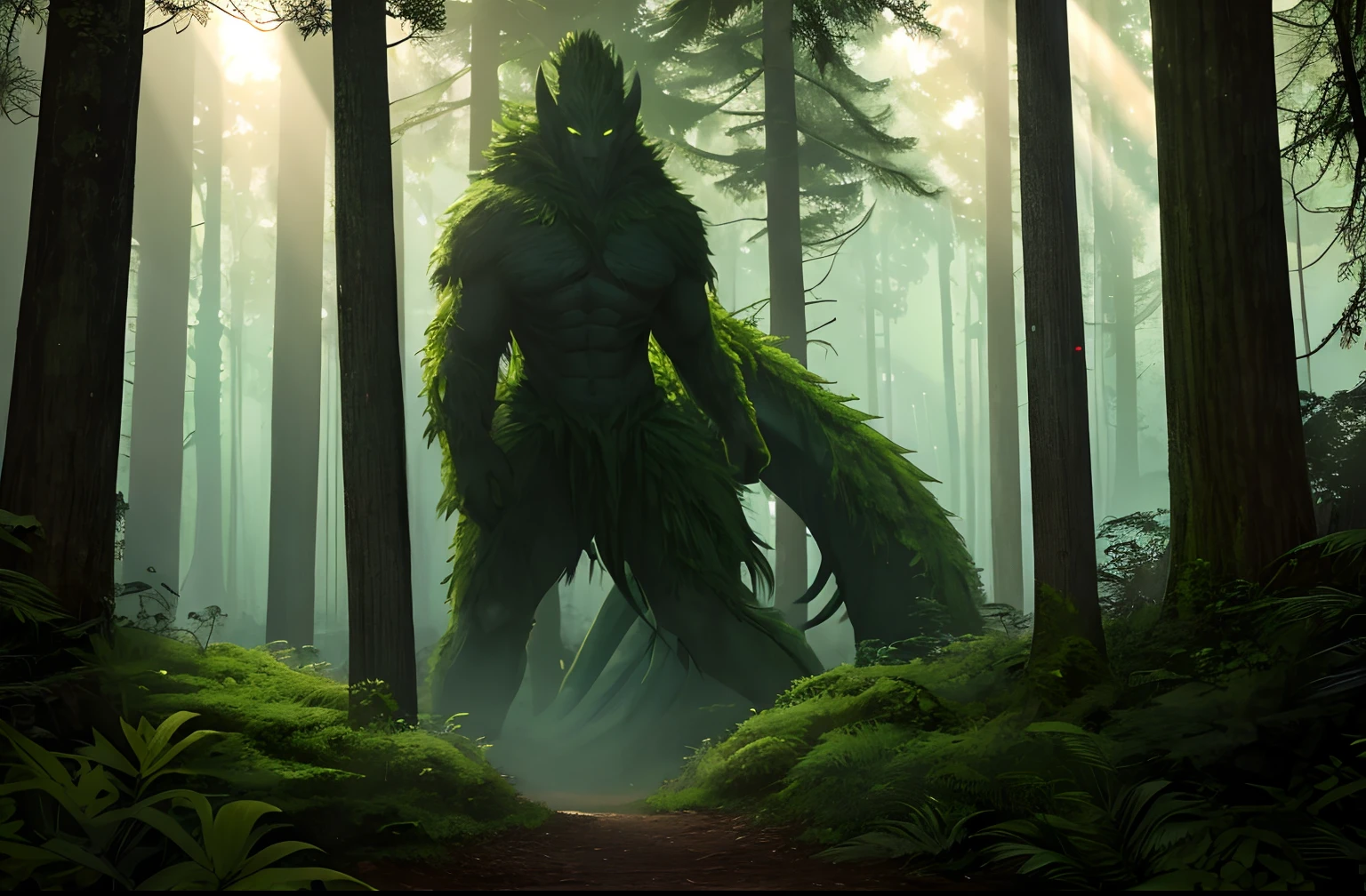Multiple monsters)), Monster, There is moss on the back, Natural ...