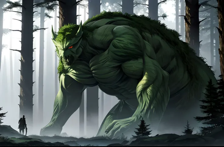 Multiple monsters)), Monster, There is moss on the back, Natural ...