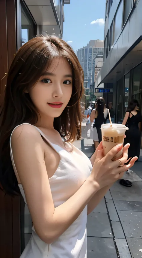 ((Best picture quality, 8K, tmasterpiece: 1.3)), self-shot, Sharp focus: 1.2, A cute beauty with a perfect figure: 1.4, Slim big...