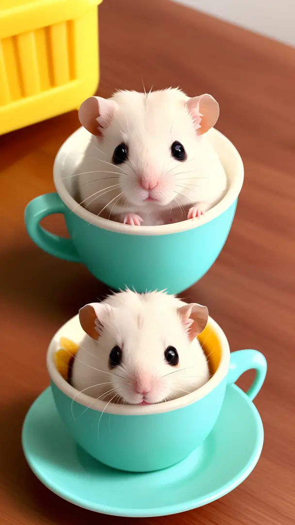 Cute little hamster in a cup、Palm-sized、Dzungarian hamster、Very cute、Peeling this and eating food、Feeding food、