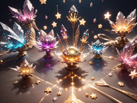 Lots of scattered crystal stars、accessoires、Shine in the center
fantasy、intergalactic、cleanness、
glinting、Shines、magnifica、colou...