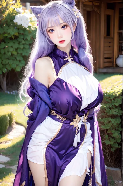 Kerching，Purple hair，purple dress