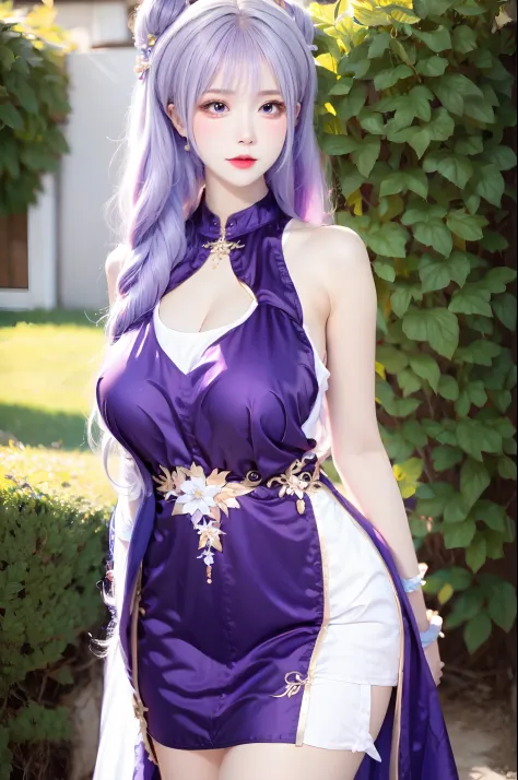 Kerching，Purple hair，purple dress
