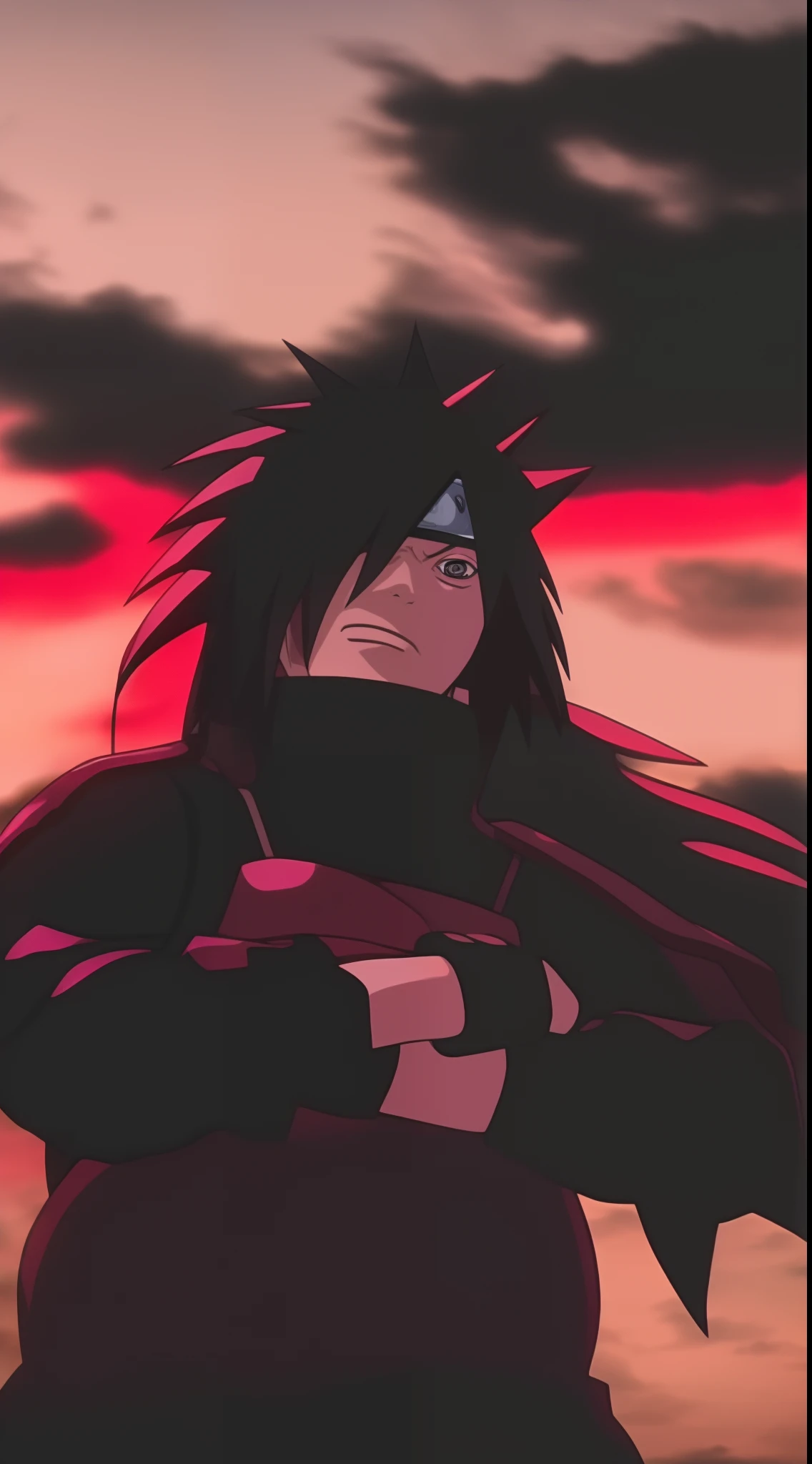 Uchiha Madara,,bras croisés,oeil de partage parfait, haute qualité, IMAGE 8K