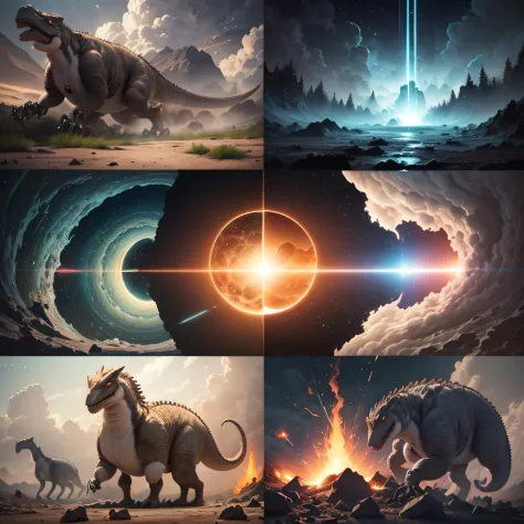 The exact moment of the dinosaur extinction occurred approximately 66 million years ago, at the end of the Cretaceous period. It was a catastrophic event known as the Cretaceous-Paleogene Extinction Event (K-Pg), which marked the end of the era of non-avia...