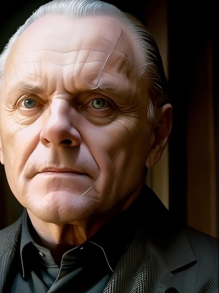 Anthony Hopkins、terrifying、​masterpiece、top-quality、Super Real、Portrait of Hannibal Lecter、The Silence of the Lambs、Cinematic、A ...