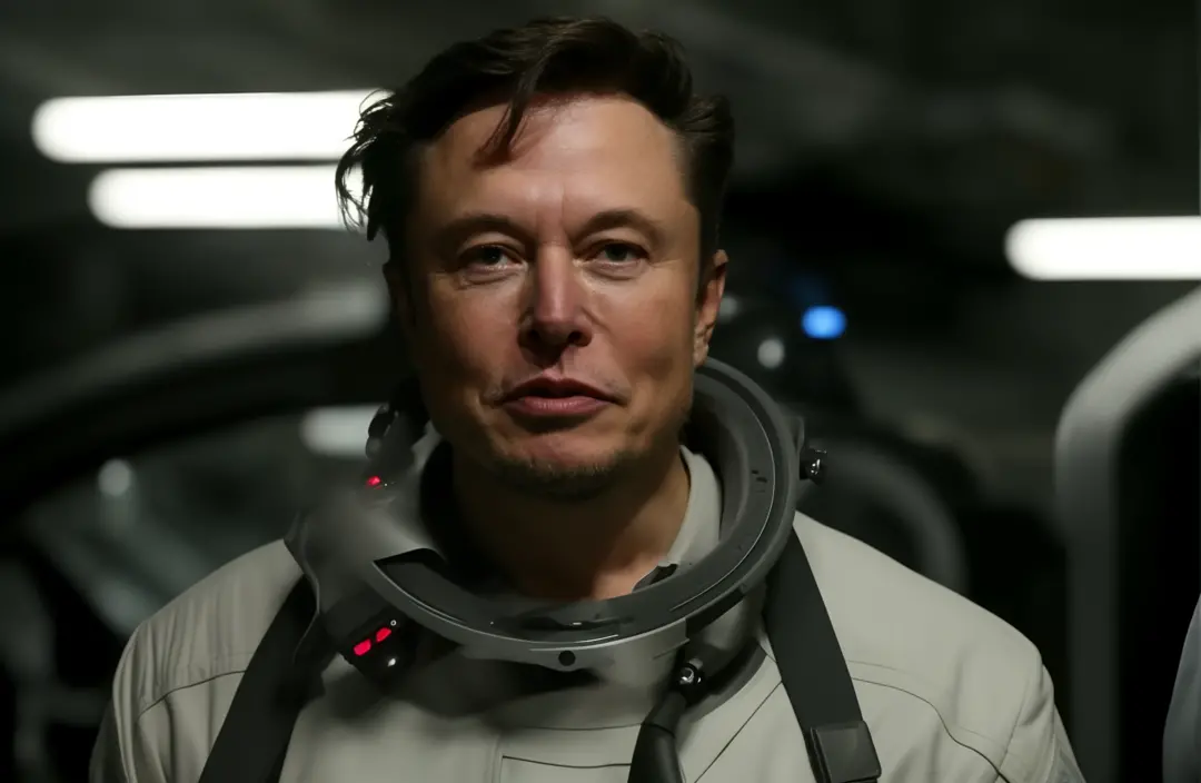 filmagem de pessoa de elonmusk tentando parar a ia porque tem medo de ser enganado. science fiction film directed by terry gilli...